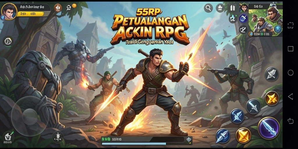 Tangkapan layar utama dari gameplay seru 55RP.