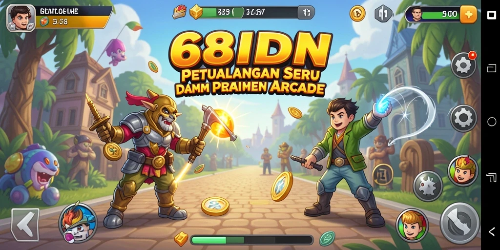 Screenshot utama 68IDN menampilkan aksi seru gameplay Arcade.