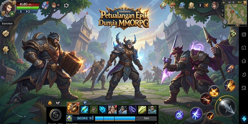 Tangkapan layar menampilkan aksi luar biasa dalam gameplay MMORPG.