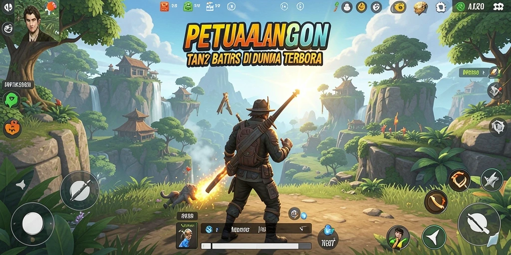 Tangkapan layar gameplay APEK88 menampilkan dunia terbuka yang luas dan mendetail.