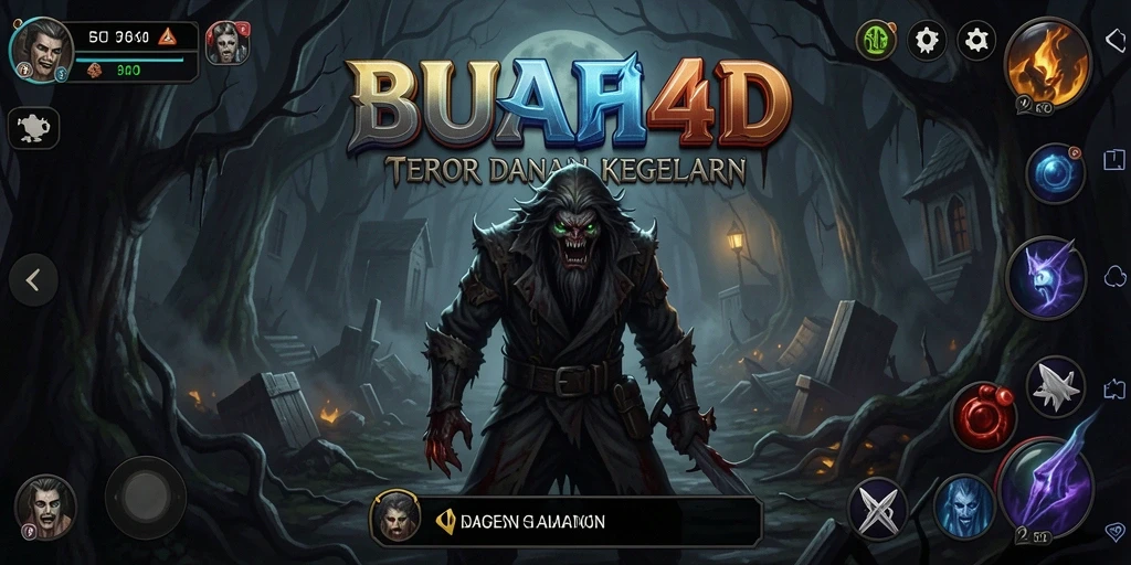 Tangkapan layar menampilkan momen ketegangan di BUAH4D dengan makhluk menyeramkan.