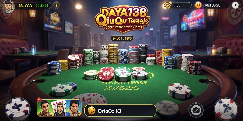 Screenshot utama DAYA138 menampilkan gameplay QiuQiu yang menarik.