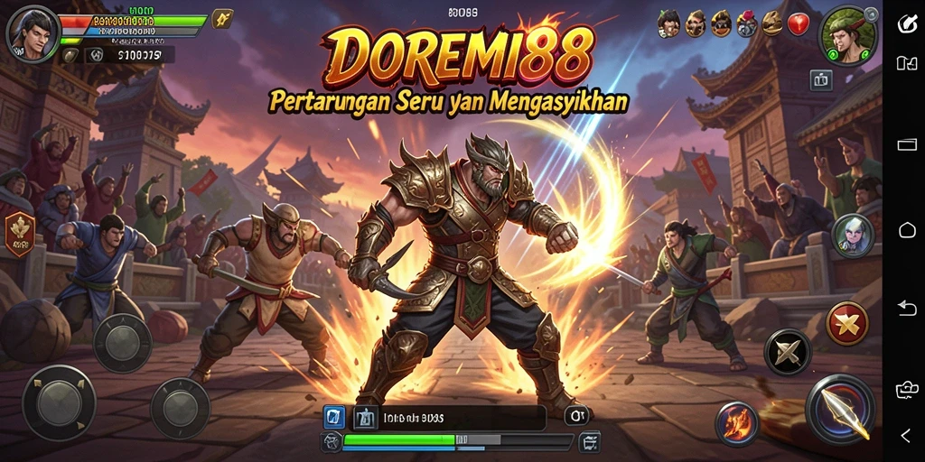 Gameplay Fighting intens dengan karakter unik di DOREMI88.