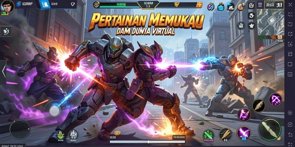 Screenshot menampilkan pertarungan epik antara karakter dalam IDRRP.