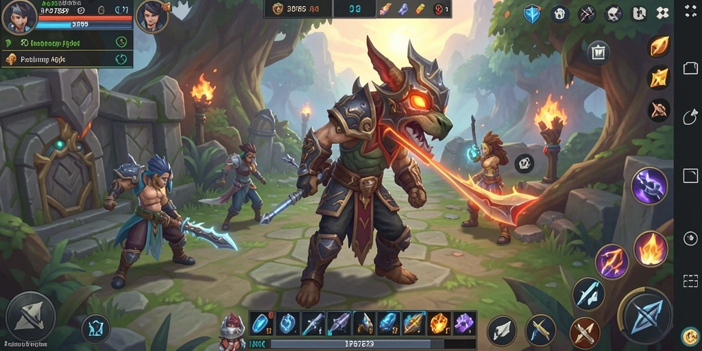 Tampilan gameplay mendebarkan di dunia ARPG JP6789.