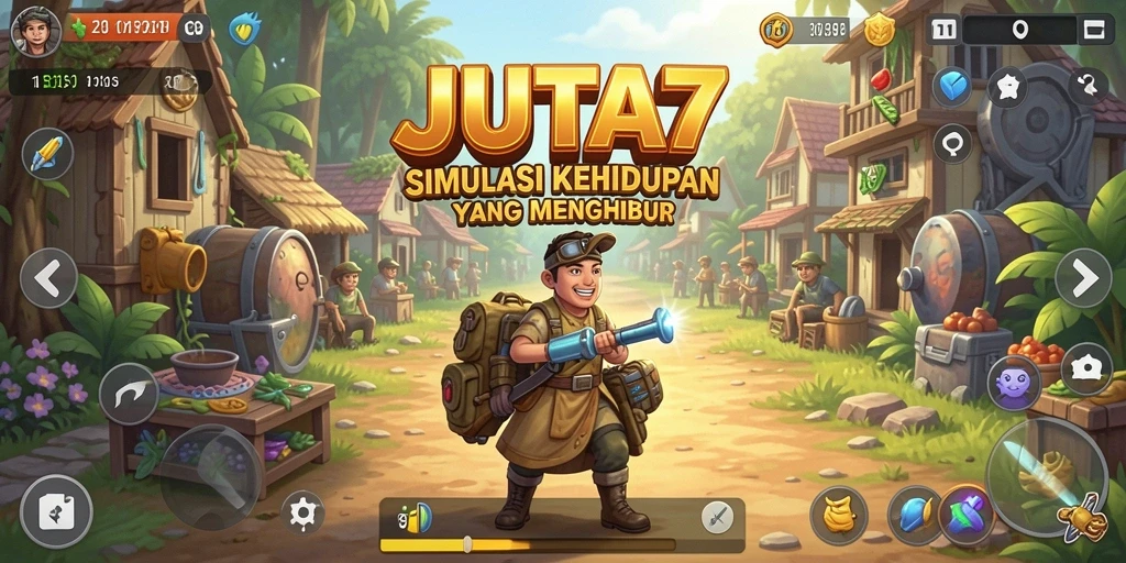 Tampilan menarik dari gameplay Simulation JUTA7 yang interaktif dan kreatif.