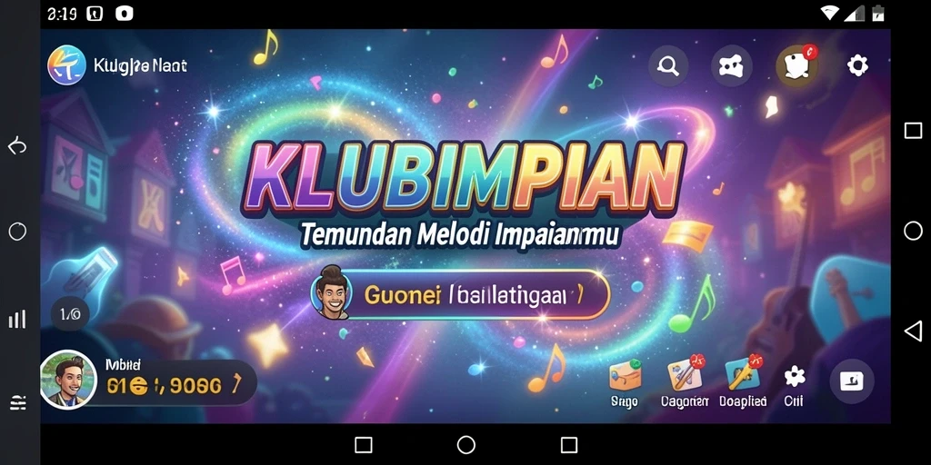 Tampilan gameplay <strong>KLUBIMPIAN</strong> yang penuh warna dan interaktif.