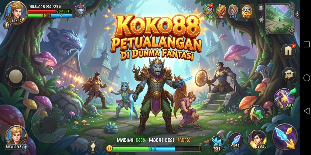 Tampilan gameplay KOKO88 yang penuh aksi dan eksplorasi.