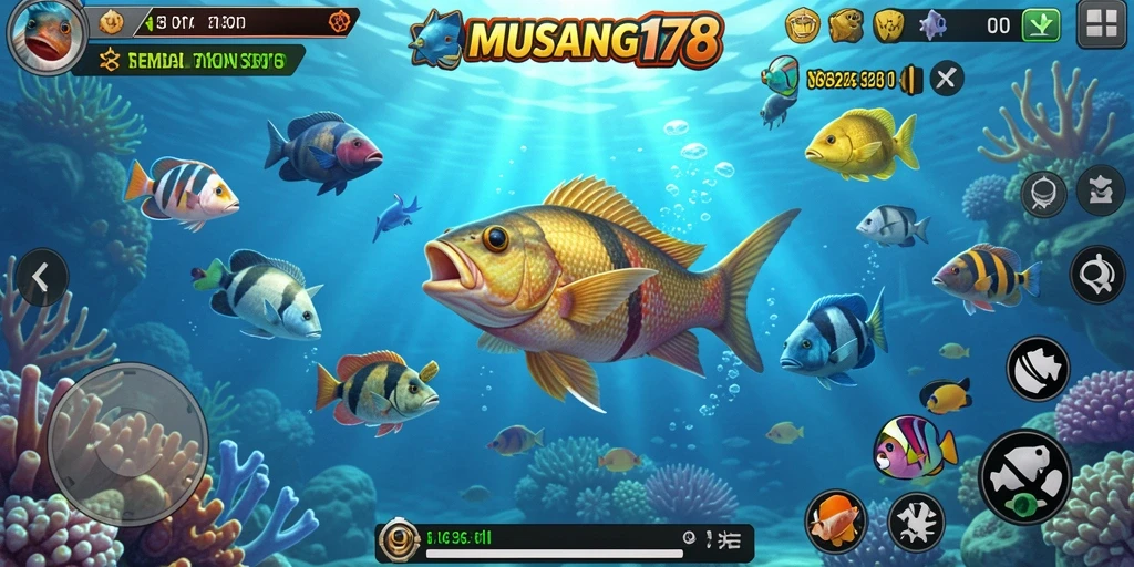 Tampilan menarik dari gameplay Tembak Ikan MUSANG178.