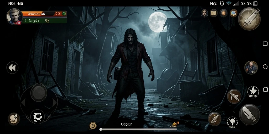 Screenshot gameplay N06 menunjukkan suasana Horror yang mencekam.