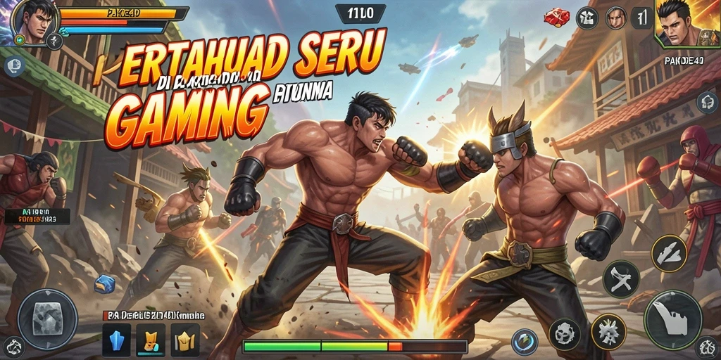 Screenshot dari permainan pertarungan seru di PAKDE4D.