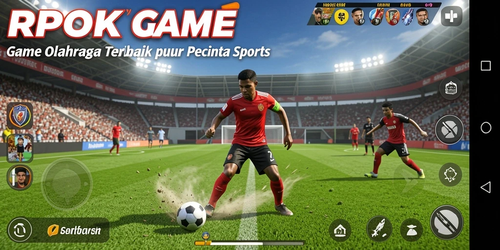 Screenshot gameplay RPOK menampilkan aksi olahraga menegangkan.