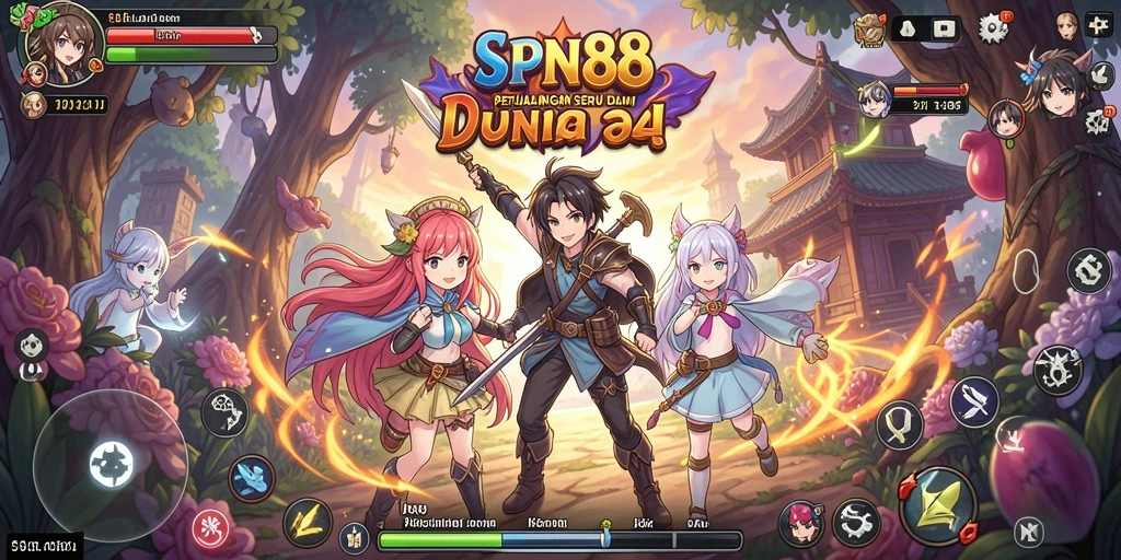 Screenshot gameplay SPN88 yang menunjukkan aksi karakter Anime.