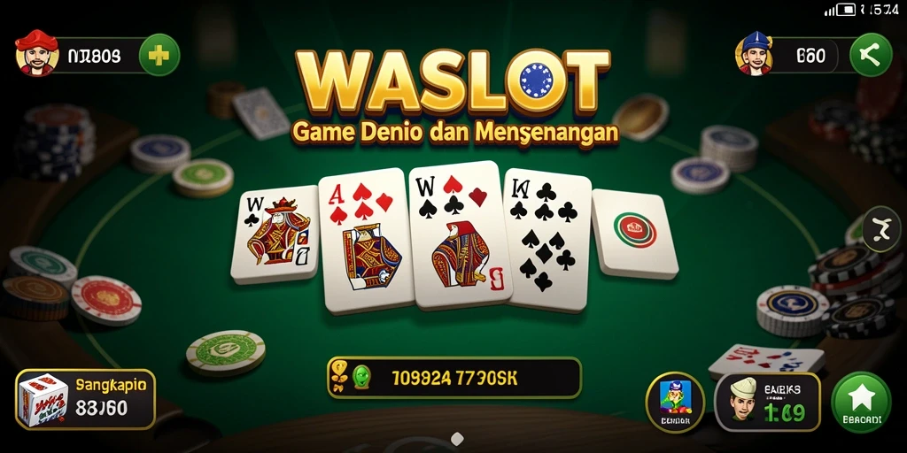Screenshot utama WASLOT menampilkan gameplay Domino yang seru.