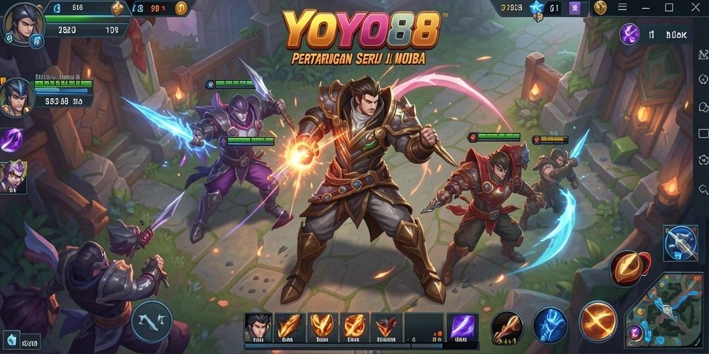 Tangkapan layar permainan MOBA yang mendebarkan di YOYO88.