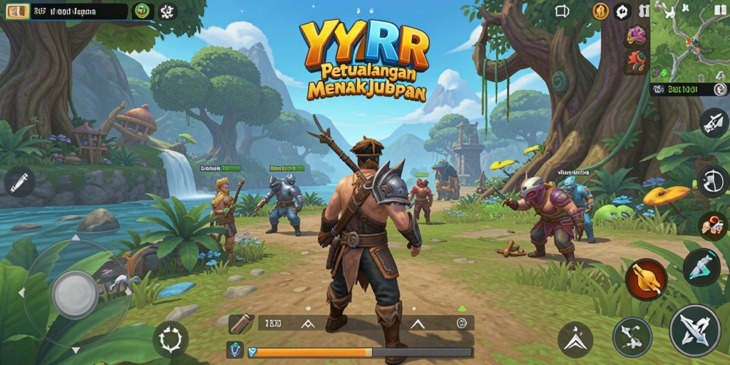 Screenshot dari gameplay YYRR menampilkan eksplorasi dunia terbuka yang menakjubkan.