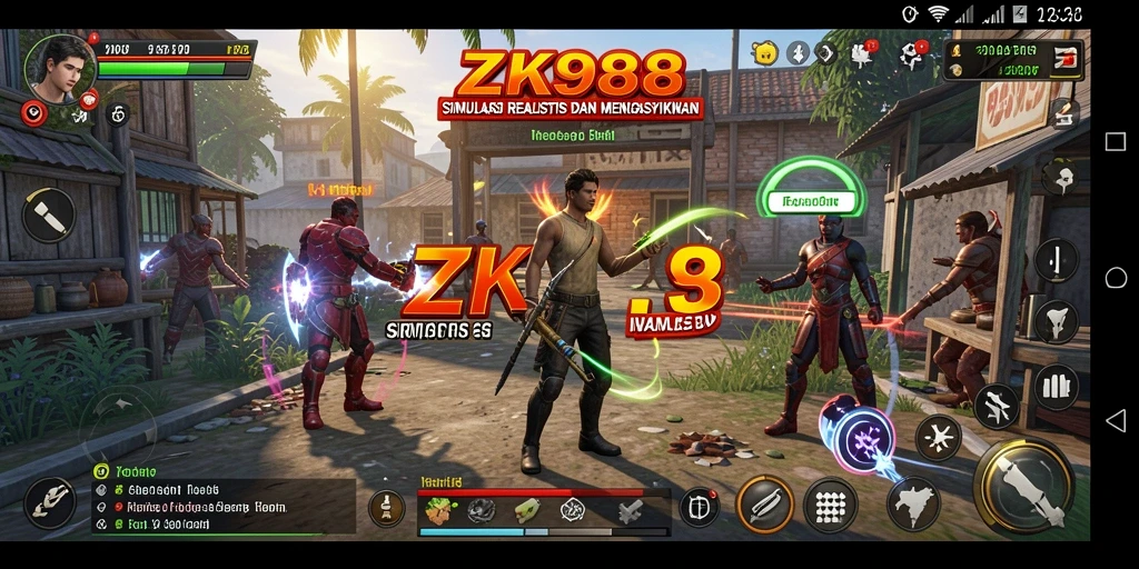 Tampilan gameplay ZK988 yang realistis dan interaktif.